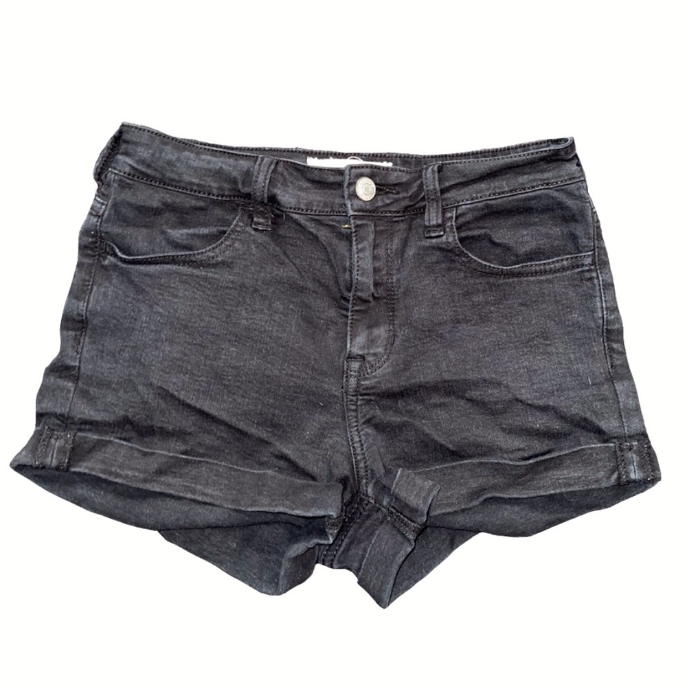 Pacsun black highrise super stretch shortie shorts